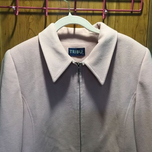 NWOT. Tribu Brand Women’s Size 10 Cashmere Blend Outdoor Jacket Soft Pink - Picture 10 of 11
